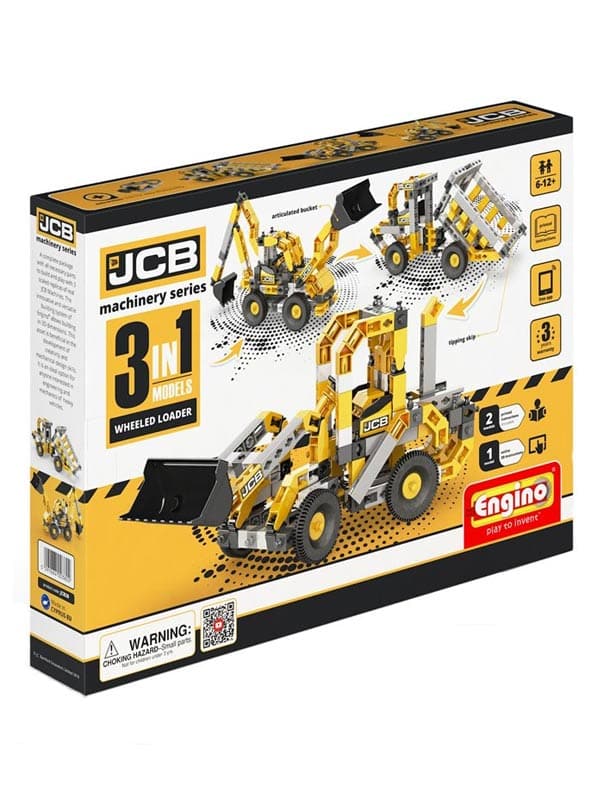 ערכת הרכבה JCB טרקטור 3 מודלים - engino (אנג'ינו)