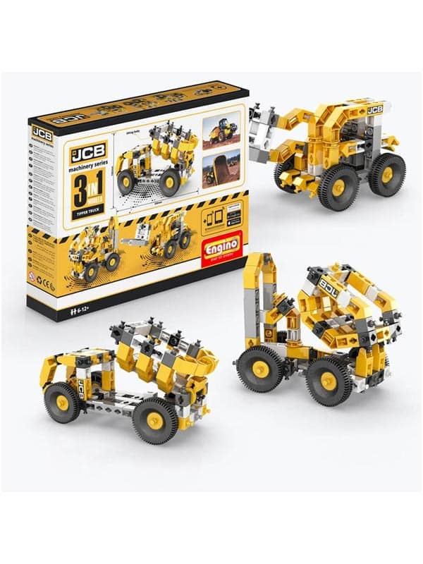 ערכת הרכבה JCB משאית 3 מודלים - engino (אנג'ינו)