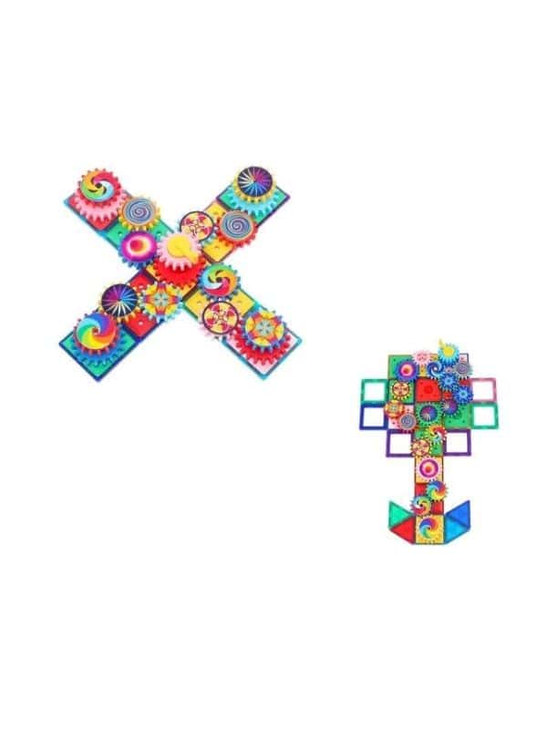פליימאגר סט מגנטים וגלגלי שיניים 101 חלקים – מקורי!